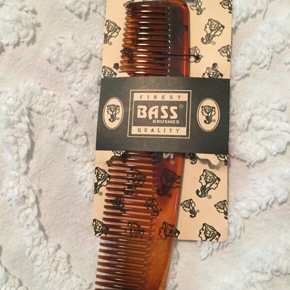 Vtg Bass Tortoise Shell Tone Hair Combs  Salon Barber The Hair Doc 7" Lot of 3 - Picture 3 of 7
